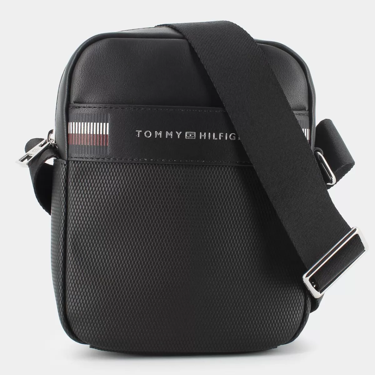 12724-BDSTH CORP TEXTURE MINI REPORTERBLACK- TRACOLLE^TOMMY HILFIGER Clearance