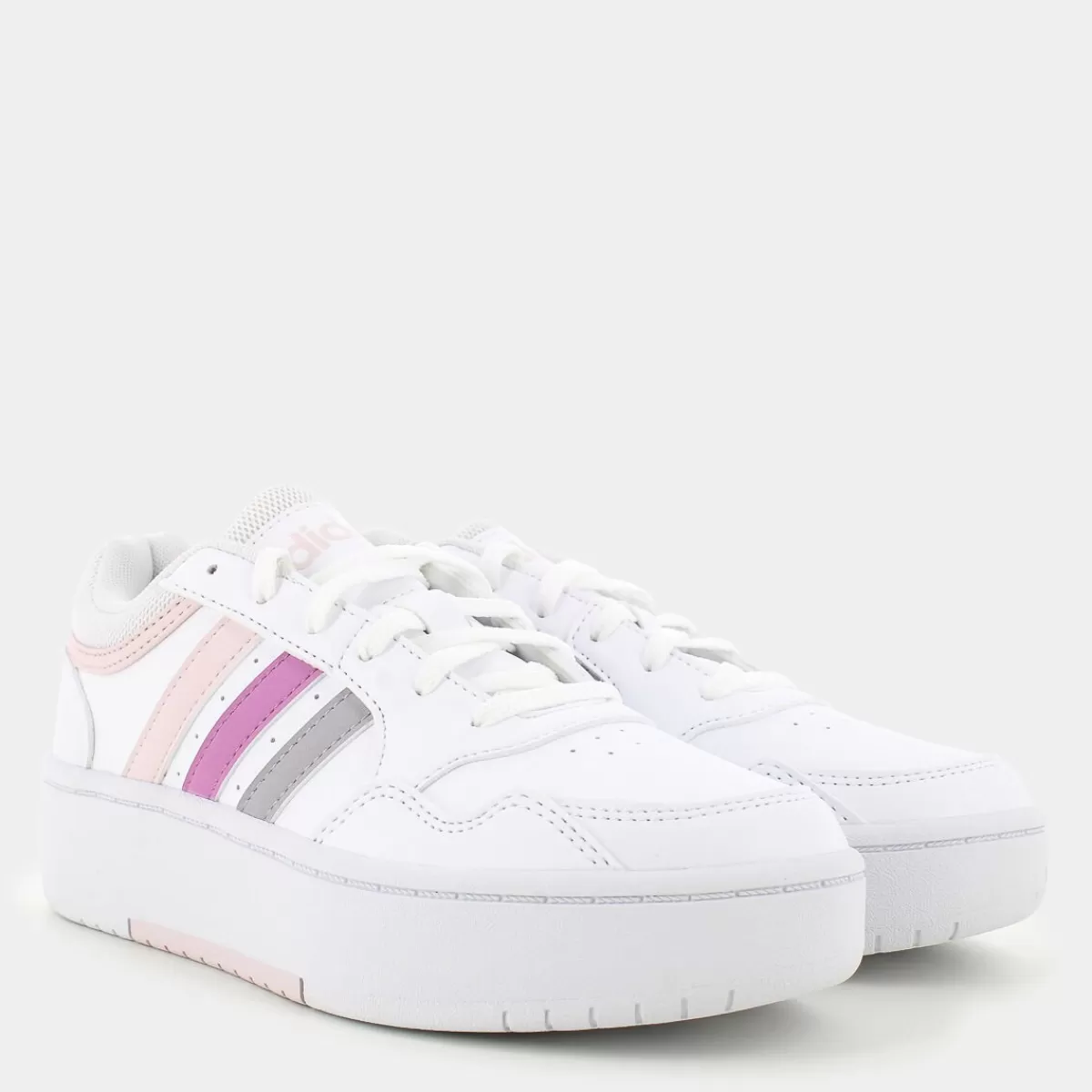 IH0182HOOPS 3FTWWHT/PREPUR/ALMPNK- SPORTIVE^ADIDAS Fashion