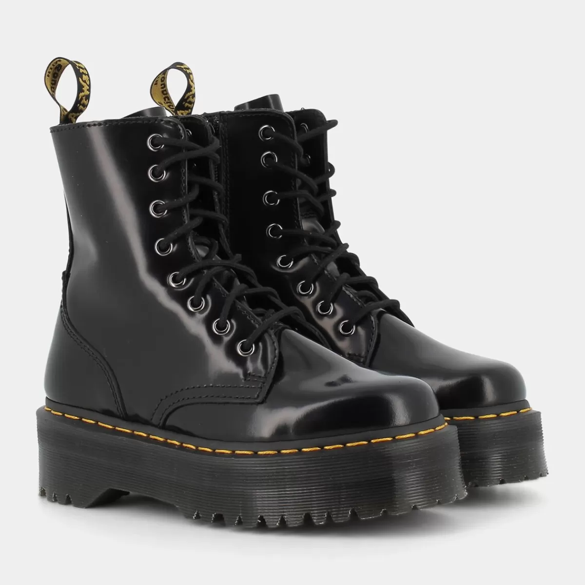 15265001JadonBlack Polished Smooth- SCARPONCINI^DR MARTENS Best