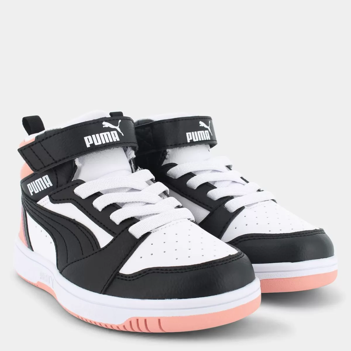 393832REBOUND V6 MIDWhite/Black/Poppy Pink- SPORTIVE^PUMA New