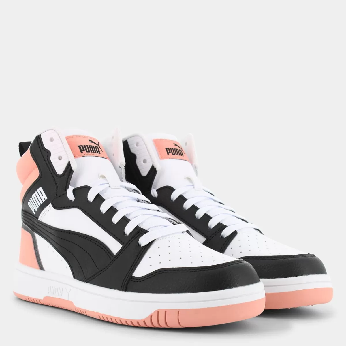 393831REBOUND V6 MIDWhite/Black/Poppy Pink- SPORTIVE^PUMA Clearance